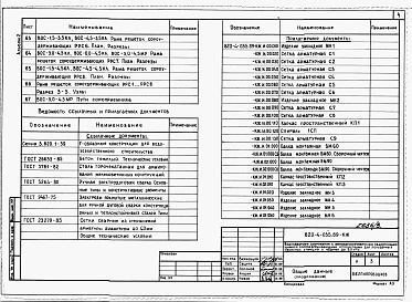 Состав альбома. Типовой проект 820-4-035.89Альбом 2 Конструкции железобетонные.     