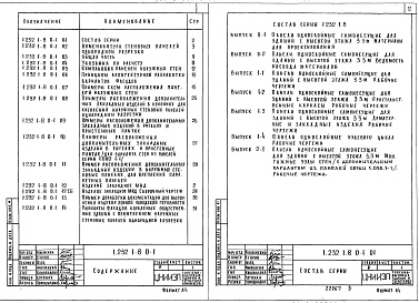 Состав альбома. Серия 1.232.1-8 СборныеВыпуск 0-1 Панели однослойные самонесущие для зданий с высотой этажа 3,3 м. Материалы для проектирования 