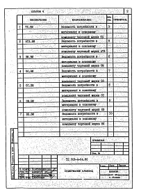 Состав альбома. Типовой проект 903-4-65.86Альбом 4 Ведомости потребности в материалах систем инженерного оборудования (из т.п. 903-4-64.86)