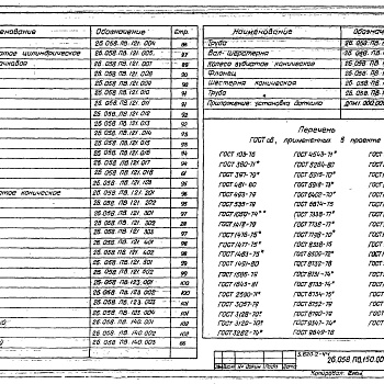 Состав фльбома. Серия 3.820.2-44 ПодъемникиВыпуск 15 Подъемник двухвинтовой с электроприводом грузоподъемностью 2х10 т марки 20ЭВД