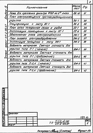 Состав альбома. Типовой проект 411-2-183.87Альбом 9  Проектная документация по переводу подвальных помещений на режим ПРУ.      