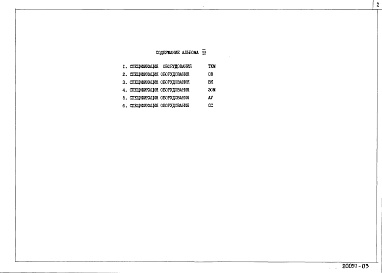 Состав альбома. Типовой проект 281-8-6.84Альбом 3 Спецификации оборудования  