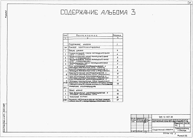 Состав альбома. Типовой проект 409-13-027.90Альбом 3 Силовое электрооборудование.  Управление электроприводами        