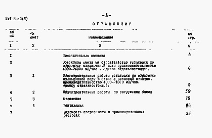 Состав альбома. Типовой проект 901-3-62Альбом 6 Сметы по строительной части, отоплению и вентиляции (отдельно стоящее здание)