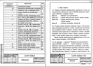 Состав альбома. Серия 3.015-3/92 УнифицированныеВыпуск 0 Материалы для проектирования