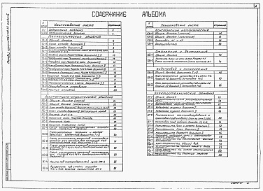 Состав альбома. Типовой проект 704-1-176.85Альбом 1 Технологические решения. Архитектурно-строительные решения. Конструкции металлические. Отопление и вентиляция. Водопровод и канализация. Электротехнические решения.        