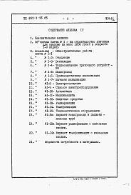 Состав альбома. Типовой проект 805-3-56.85Альбом 4. Сметы. Ведомости потребности в материалах.     