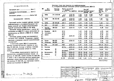 Состав альбома. Шифр РС9970-90 УнифицированныеАльбом 1 Рабочие чертежи