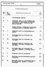 Состав альбома. Типовой проект 111-26-114.1.13.87Альбом 2 Раздел 8-1 Сметы (книги 1 и 2)