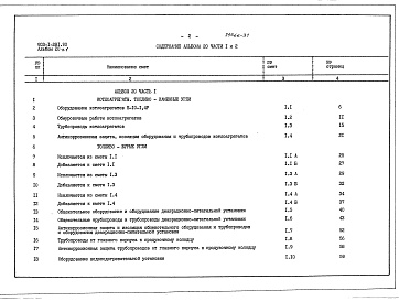 Состав альбома. Типовой проект 903-1-281.90Альбом 20 Часть 1 Сметы на тепломаханическое оборудование