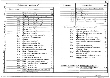 Состав альбома. Типовой проект 407-3-393.86Альбом 2 Архитектурно-строительные решения.Электротехнические решения.Отопление и вентиляция.Внутренние водопровод и канализация