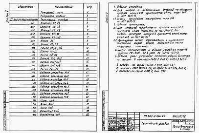 Состав альбома. Типовой проект 902-2-436.87Альбом 5 Строительные изделия