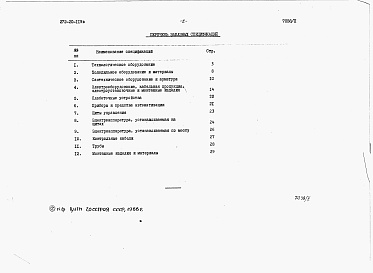 Состав альбома. Типовой проект 274-20-119вАльбом 2 Заказные спецификации.   