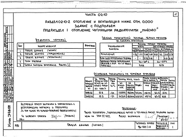 Состав альбома. Типовой проект 96-027/1.2Часть 01-10 Архитектурно-строительные чертежи ниже отм.0.000.  Часть 02-10 Отопление и вентиляция ниже отм.0.000. Часть 03-10 Водоснабжение и канализация ниже отм.0.000