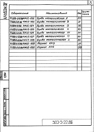 Состав альбома. Типовой проект 503-5-22.86Альбом 4 Стальные арматурные и закладные изделия