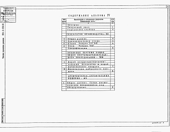 Состав альбома. Типовой проект 904-2-056.95Альбом 4 Блок утилизации теплоты до 31,5 тыс. м3/ч.  Технология производства.  Архитектурно-строительные решения                              