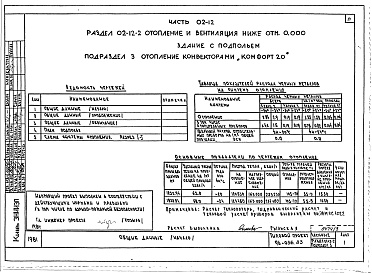 Состав альбома. Типовой проект 96-056.83Альбом 6 Часть 01-12 Архитектурно-строительные чертежи ниже отм.0.000. Часть 02-12 Отопление и вентиляция ниже отм.0.000. Часть 03-12 Водоснабжение и канализация ниже отм.0.000