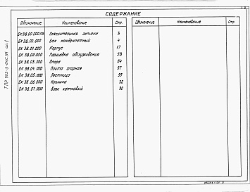 Состав альбома. Типовой проект 903-3-04с.91Альбом 1 Пояснительная записка. Рабочие чертежи