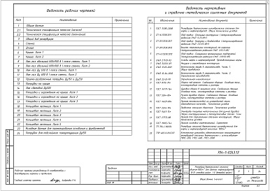 Состав альбома. Типовой проект 704-1-0263.13Альбом 2 Конструкции металлические резервуара