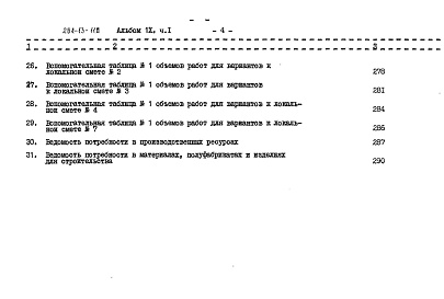 Состав альбома. Типовой проект 264-13-118Альбом 9 Сметы часть 1