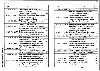 Состав альбома. Серия 5.407-74 ПрокладкаАльбом 1 Материалы для проектирования. Монтажные чертежи