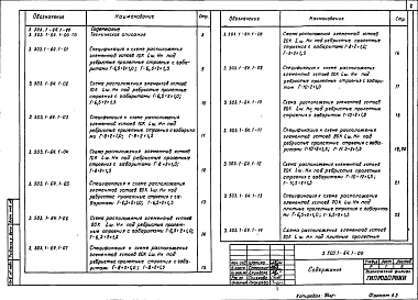 Состав альбома. Серия 3.503.1-64 УстоиВыпуск 1 Конструкции крайних опор. Рабочие чертежи