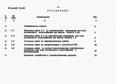 Состав альбома. Типовой проект 901-4-52сАльбом 3 Cметы.     