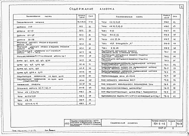 Состав альбома. Типовой проект 901-6-46Альбом 1 Пояснительная записка. Детали и узлы