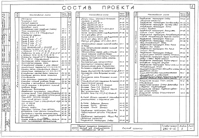 Состав альбома. Типовой проект 284-9-14Альбом 1 Архитектурно-строительная и электротехнические части