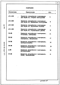 Состав альбома. Типовой проект 272-33-16.85Альбом 7 Ведомость потребности в материалах