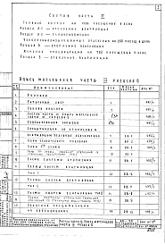 Состав альбома. Типовой проект VII-70Часть 3 Раздел Б Отопление и вентиляция