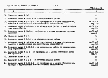 Состав альбома. Типовой проект 409-28-058.90Альбом 13 Сметы. Часть 2 Сметы для камер типа 1 в монолитном керамзитобетоне