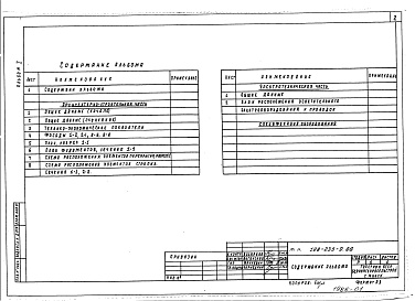 Состав альбома. Типовой проект 198-235-9.86Альбом 1 Архитектурно-строительная и электротехническая часть