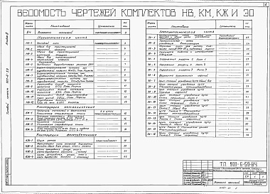 Состав альбома. Типовой проект 901-6-59Альбом 3 Трехсекционные градирни