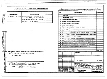 Состав альбома. Типовой проект 96-034/1.2 Альбом 6 Часть 01-11.5 Архитектурно-строительные чертежи ниже отм.0.000 (вариант спаренной блок-секции) 