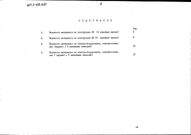 Состав альбома. Типовой проект 407-3-478.13.87Альбом 9 Ведомости потребности в материалах