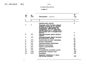 Состав альбома. Типовой проект 416-4-113.87Альбом 7 Сметы книги 1, 2