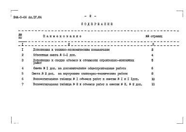 Состав альбома. Типовой проект 244-5-66Альбом 4 Сметы. Дополнительный альбом к мероприятиям, повышающим тепловую защиту здания