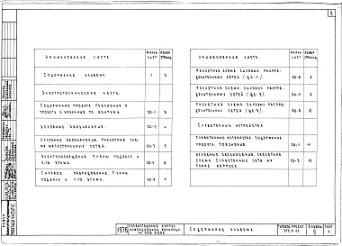 Состав альбома. Типовой проект 252-9-43Альбом 3 Электрооборудование, слаботочные устройства 