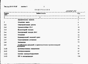 Состав альбома. Типовой проект 816-9-34.86Альбом 5 Сметы