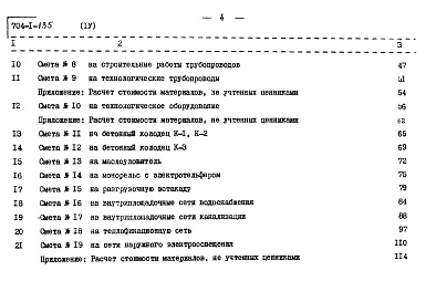Состав альбома. Типовой проект 704-1-135Альбом 4 Сметы. Сооружения склада