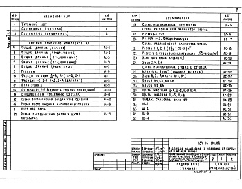 Состав альбома. Типовой проект 184-16-114.88Альбом 1 Часть 1 Пояснительная записка. Архитектурно-строительные чертежи. Отопление, вентиляция и кондиционирование воздуха. Внутренние водопровод и канализация. Электроснабжение. Связь и сигнализация