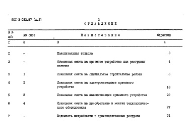 Состав альбома. Типовой проект 501-3-032.87Альбом 2 Сметы     