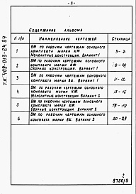 Состав альбома. Типовой проект 409-013-24.84Альбом 9  Ведомости потребности в материалах.     