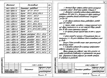 Состав альбома. Серия 1.462.1-16/88 БалкиВыпуск 3 Арматурные и закладные изделия. Рабочие чертежи