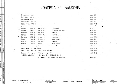 Состав альбома. Шифр Сборные железобетонныеАльбом 12 Колонны фасадные (hэт.=2,8 м). Рабочие чертежи. Редакция 2. Шифр 65/12962