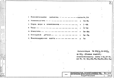 Состав альбома. Шифр РС1 3110Альбом 1 Рабочие чертежи