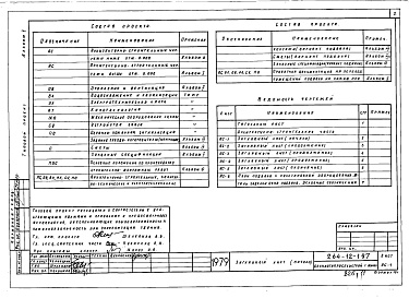 Состав альбома. Типовой проект 264-12-197Альбом 10 Проектная документация на перевод хозяйственно-бытовых помещений подвала для использования под ПРУ