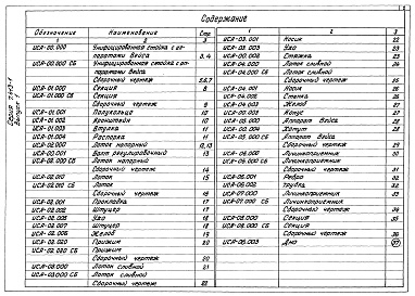 Состав альбома. Серия 7.413-1 УнифицированнаяВыпуск 1 Рабочие чертежи.