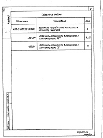 Состав альбома. Типовой проект 407-3-637.92Альбом 5 Ведомости потребности в материалах